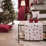 Χριστουγεννιάτικη τραβέρσα διάστασης 40x160εκ. από την Nef-Nef.

50% βαμβάκι και 50% πολυεστέρα.

Συνδυάζεται με ιδίου σχεδίου καρέ και τραπεζοκαρέ.
