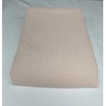 Πικέ κουβέρτα Pink Μονόχρωμη 1.60x2.50 Μονή Basic 100% Βαμβάκι