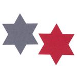 Σουπλά σετ 2 τμχ. Felt Star Grey 50x50 NEF-NEF