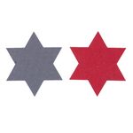 Σουβέρ σετ 4τμχ.Felt Star Red NEF-NEF