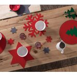 Σουβέρ σετ 4τμχ.Felt Snow Flake Red NEF-NEF