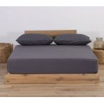 Σεντόνι 1.60x2.00 με Λάστιχο Υπέρδιπλο Jersey 727-D.Grey NEF-NEF 100%Βαμβάκι