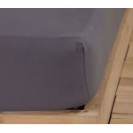 Σεντόνι 1.60x2.00 με Λάστιχο Υπέρδιπλο Jersey 727-D.Grey NEF-NEF 100%Βαμβάκι