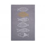 Ποτηρόπανο Fish Style Grey Βελουτέ 40x60 NEF-NEF