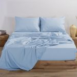 Σεντόνι Basic 1216-L.Blue 160x2.00 Υπέρδιπλο με Λάστιχο Nef-Nef Homeware