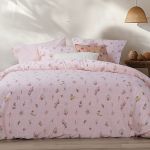 Σετ Παπλωματοθήκη  Plant Pink 170x240 Μονή Nef-Nef Homeware