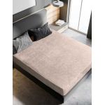 Σεντόνι Gelid Beige Flanel Fleece με λάστιχο 120x200+30 Μονό Madi Homeware