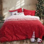 Σετ σεντόνια Holy Joly Red Φανέλα Μονά 1.70x2.60 Nef-Nef Homeware 100% Βαμβάκι