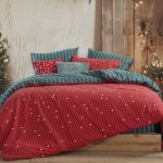 Σετ σεντόνια Straight to Christmas Φανέλα Μονά 1.70x2.60 Nef-Nef Homeware 100% Βαμβάκι