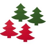 Σετ 4 τμχ.Θήκη Μαχαιροπήρουνων Felt Tree Red Nef-Nef Homeware