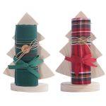 Διακοσμητικό Ξύλινο δέντρο με Πετσέτα Chrs Tree Red 40x70 Nef-Nef Homeware