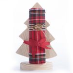 Διακοσμητικό Ξύλινο δέντρο με Πετσέτα Chrs Tree Red 40x70 Nef-Nef Homeware