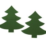 Σετ 4 τμχ.Θήκη Μαχαιροπήρουνων Felt Tree Green Nef-Nef Homeware