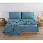 Σεντόνι Basic 1104-Dusty Petrol 1.40x2.00+30 Διπλό με λάστιχο Nef-Nef Homeware