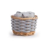 Σετ 5τμχ.Borra Grey καλαθάκι με Λαβέτες 30x30 Nef-Nef Homeware