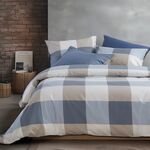 Σετ Σεντόνια Casual CheckDenim 280x270 King Size+(180x200+35)κατωσέντονο με λάστιχο Nef-Nef Homeware