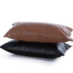 Διακοσμητικό Μαξιλάρι Lethal Black 30x50 υφή δέρματος Nef-Nef Homeware