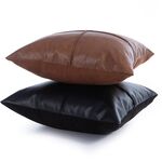 Διακοσμητικό Μαξιλάρι Lethal Black 45x45 υφή δέρματος Nef-Nef Homeware