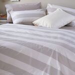 Σετ Παπλωματοθήκη  Casual Stripe Ecru Υπέρδιπλη 240x230 Nef-Nef Homeware