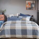 Σετ Παπλωματοθήκη  Casual Check Denim Μονή 170x240 Nef-Nef Homeware