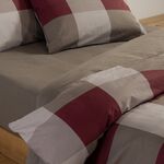 Σετ Παπλωματοθήκη  Casual Check Bordo Μονή 170x240 Nef-Nef Homeware