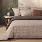 Σετ Παπλωματοθήκη Cardynal Beige/Grey Υπέρδιπλη 240x230 Nef-Nef Homeware