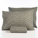 Σετ Σεντόνια Otrando Green Flannel Υπέρδιπλα 240x270+(160x200+32)κατωσέντονο με λάστιχο Nef-Nef Homeware