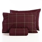 Σετ Παπλωματοθήκη Naiberg Bordo Flannel Υπέρδιπλη 240x230 Nef-Nef Homeware