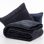 Κουβερτοπάπλωμα Vania Blue/Black Υπέρδιπλο 240x220 Nef-Nef Homeware