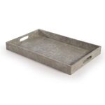 Δίσκος Lethal Grey 30x50x5 με Υφή Δέρματος Nef-Nef Homeware