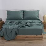 Σεντόνι Basic 1172-Green 1.80x2.00+35 King Size με λάστιχο Nef-Nef Homeware