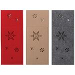 Σετ 2 τμχ.Θήκη Μαχαιροπήρουνων Snow Felt Red  Nef-Nef Homeware