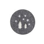 Σετ 4τμχ. Σουβερ Snow Felt D:10cm Grey  Nef-Nef Homeware