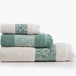 Σετ 3τμχ.Πετσέτες Jetrix Ecru/Green Nef-Nef Homeware
