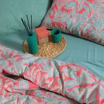 Σετ Σεντόνια Charisma Green/Coral 240x270 Υπέρδιπλα Nef-Nef Homeware