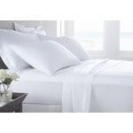 Σεντόνι  Ξενοδοχείου Ημίδιπλο 1.60x2.50  White Astron Italy 144TC PERCALLE 52%Βαμβάκι & 48%Πολυεστέρας