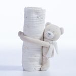 Κουβέρτα με Αρκουδάκι Teddy Beige 75x100 Nef-Nef Homeware