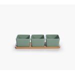 Μπωλ Σετ 3τμχ. με Δίσκο Sage Green Nef-Nef Homeware
