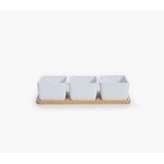 Μπωλ Σετ 3τμχ. με Δίσκο Sage White Nef-Nef Homeware