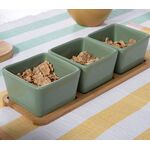 Μπωλ Σετ 3τμχ. με Δίσκο Sage White Nef-Nef Homeware