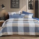Σετ Σεντόνια Casual Check Denim 200x270 Διπλά Nef-Nef Homeware