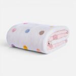 Κουβέρτα Βρεφική Αγκαλιάς Baby Dots Pink 75x100 Nef Nef Homeware