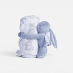 Κουβερτάκι με Κουνελάκι Βρεφικό Αγκαλιάς Fleece Bunny Boo Ecru/Green 75x100 Nef Nef Homeware