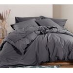 Παπλωματοθήκη Basic-22 727-DGrey Υπέρδιπλη 2.30x2.40 Nef-Nef Homeware 100%Βαμβάκι