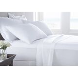 Σεντόνι  Ξενοδοχείου Ημίδιπλο 1.60x2.50  White Astron Italy 144TC PERCALLE 52%Βαμβάκι & 48%Πολυεστέρας