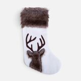 Χριστουγεννιάτικη Κάλτσα Reindeer White 16x43 Nef Nef Homeware