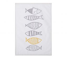 Ποτηρόπανο Fish Style Ecru Βελουτέ 40x60 NEF-NEF