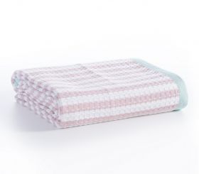 Κουβέρτα Happy Stripe Pink Μονή 160x240 NEF-NEF