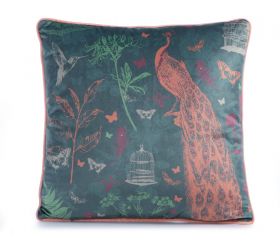 Μαξιλάρι Bieds Of Paradise Green Διακοσμητικό 45x45 Nef-Nef Homeware