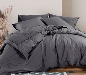 Παπλωματοθήκη Basic-22 727-DGrey Υπέρδιπλη 2.30x2.40 Nef-Nef Homeware 100%Βαμβάκι